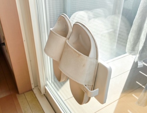 ベランダサンダルの収納