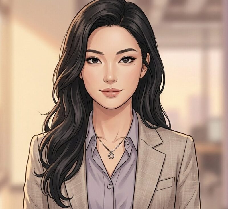 顔タイプクールのイラスト