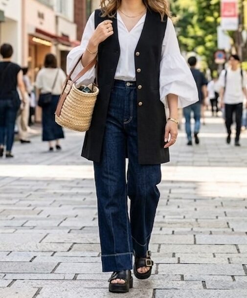骨格ストレートの夏服